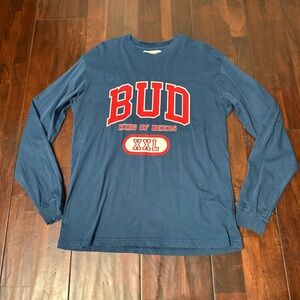 Pacsun X Budweiser Long Sleeve Shirt Men’s Size Medium king of beer